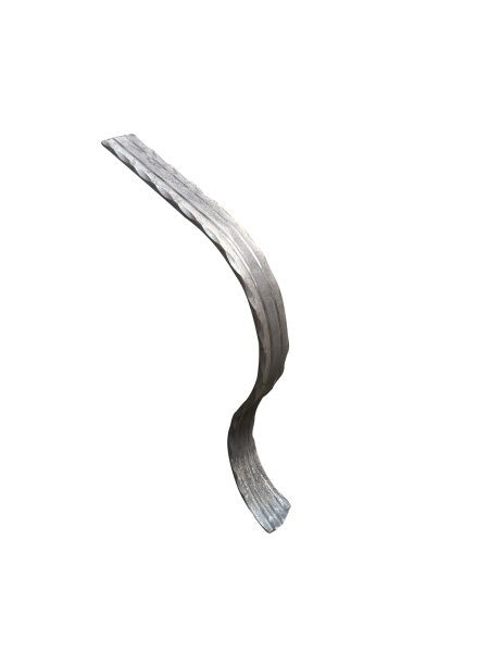 Handlaufanfänger S235JR, 40x8mm, gehämmert mit...