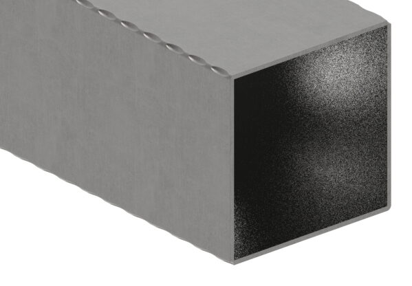 Quadratrohr S235JR, 120x120x3,0mm, gehämmert, L: 6000mm