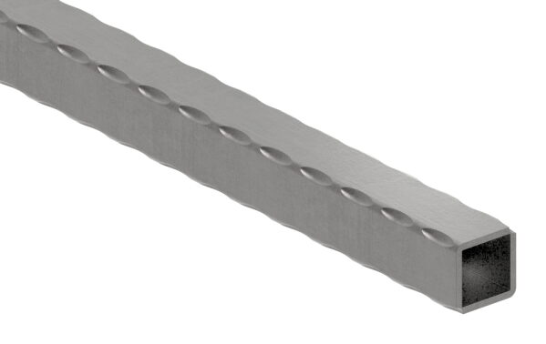 Quadratrohr S235JR, 25x25x2,5mm, gehämmert, L: 3000mm