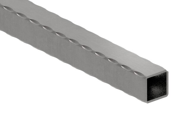 Quadratrohr S235JR, 30x30x2,5mm, gehämmert, L: 3000mm