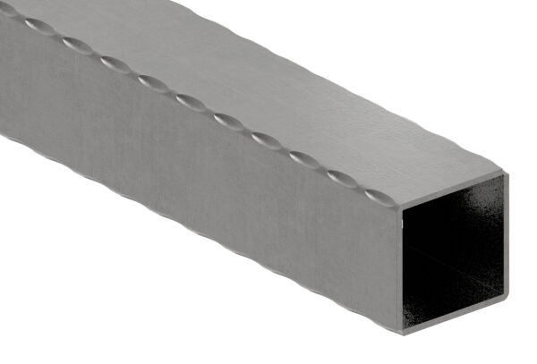 Quadratrohr S235JR, 50x50x2,5mm, gehämmert, L: 3000mm