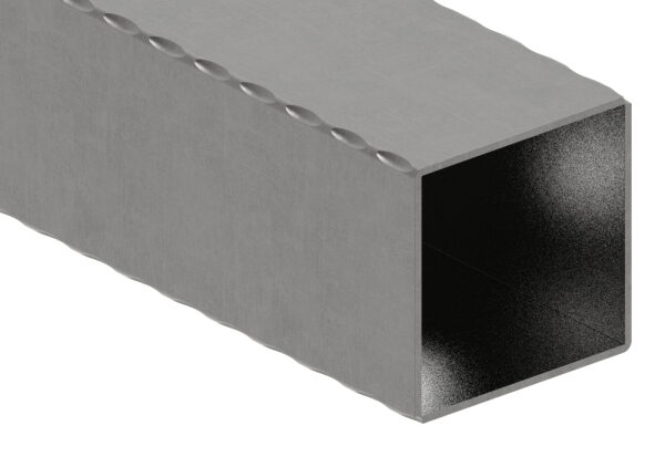 Quadratrohr S235JR, 80x80x2,5mm, gehämmert, L: 3000mm