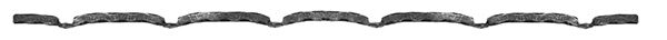 Traverseneisen S235JR, 12x12mm, gehämmert, Lochung für 12x12mm, Abstand 130mm, L: 2000mm