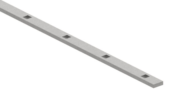 Lochleiste S235JR, 25x8mm, Lochung 13x13mm, Lochabstand Mitte-Mitte Loch 120mm, Anzahl: Lochungen 24, L: 3000mm
