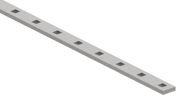 Lochleiste S235JR, 30x8mm, Lochung 13x13mm, Lochabstand Mitte-Mitte Loch 60mm, Anzahl: Lochungen 49, L: 3000mm