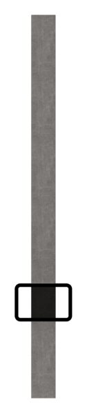 Rechteckrohr S235JR, 30x20x2mm, Löcher für Vierkant 12x12mm mit Abstand Mitte-Mitte 125mm, L: 3000mm