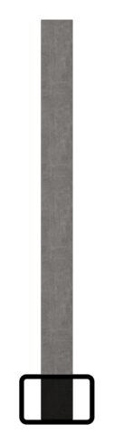 Rechteckrohr S235JR, 30x20x2mm, glatt, Lochung einseitig 13x13mm, Lochabstand Mitte-Mitte Loch 125mm, Anzahl: Lochungen 23, L: 3000mm