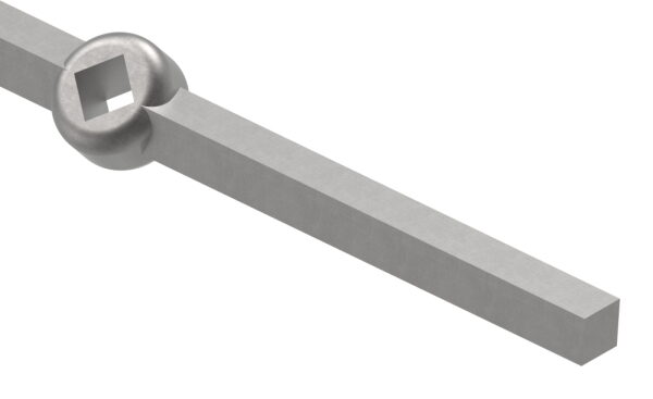 Lochleiste S235JR, 16x16mm, Spießkant-Lochung 16x16mm, Lochabstand Mitte-Mitte Loch 126mm, Anzahl: Lochungen 14, L: 2000mm