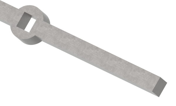 Lochleiste S235JR, 18x18mm, Lochung 18x18mm, Lochabstand Mitte-Mitte Loch 126mm, Anzahl: Lochungen 14, L: 2000mm