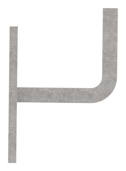 Handlaufträger mit Ronde flach, 110x34x6mm, 2...