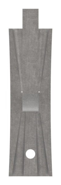 Handlaufträger mit Ronde flach, 110x34x6mm, 2...