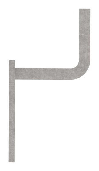 Handlaufträger mit Ronde flach, 110x34x6mm, 2...