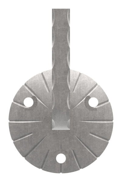 Handlaufträger mit Ronde gewölbt, 70x4mm, 3...