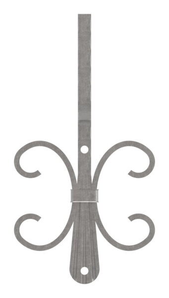 Handlaufträger mit 2 C-Schnecken, 128x110mm, 2...