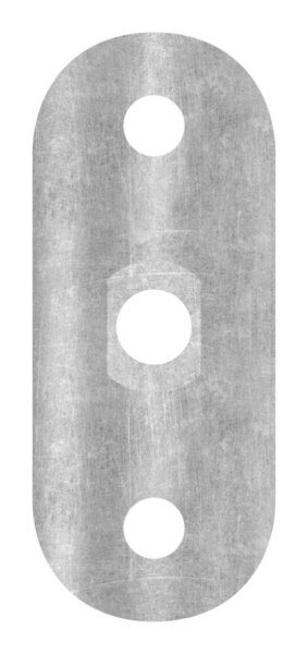 Handlaufanschlussplatte S235JR, Rohranschluss Ø 42,4 - 48,3mm, 64x24x4mm