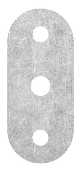 Handlaufanschlussplatte S235JR, für flaches Rohr, 63x27x4mm