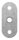 Handlaufanschlussplatte S235JR, für flaches Rohr, 63x27x4mm