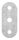 Handlaufanschlussplatte S235JR, für flaches Rohr, 63x27x4mm