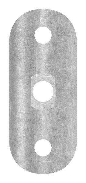 Handlaufanschlussplatte S235JR, Rohranschluss Ø 33,7mm, 64x24x4mm