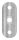 Handlaufanschlussplatte S235JR, Rohranschluss Ø 33,7mm, 64x24x4mm