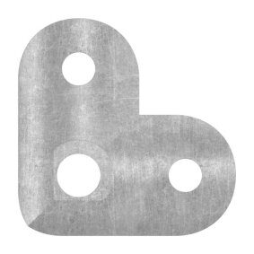 Handlaufanschlussplatte S235JR, Rohranschluss Ø 42,4mm, 90°, 43x43x24mm