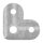 Handlaufanschlussplatte S235JR, Rohranschluss Ø 42,4mm, 90°, 43x43x24mm