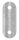 Handlaufanschlussplatte S235JR, Rohranschluss Ø 42,4mm, 64x24x4mm, ohne Mittelbohrung