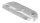 Handlaufanschlussplatte S235JR, Rohranschluss Ø 42,4mm, 63x25x4mm, 2x6,5mm Bohrungen versetzt, Mittelbohrung 8,2mm, gesenkt für M6, Stahl roh