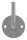 Handlaufträger mit Ronde flach, 70x4mm, 2 Löcher 7mm, Bügel  12mm, zum Anschweißen des Handlaufs, Wandabstand 79mm