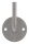 Handlaufträger mit Ronde flach, 70x4mm, 2 Löcher 7mm, Bügel  12mm, zum Anschweißen des Handlaufs, Wandabstand 62mm