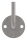 Handlaufträger mit Ronde flach, 70x6mm, 2 Löcher 9mm, Bügel  12mm, zum Anschweißen des Handlaufs, Wandabstand 79mm