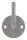 Handlaufträger mit Ronde flach, 70x4mm, 2 Löcher 7mm gesenkt, Bügel  12mm, zum Anschweißen des Handlaufs, Wandabstand 79mm
