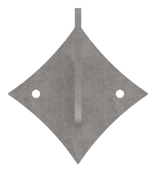 Handlaufträger, Schwert gelasert mit Ronde 110mm,...
