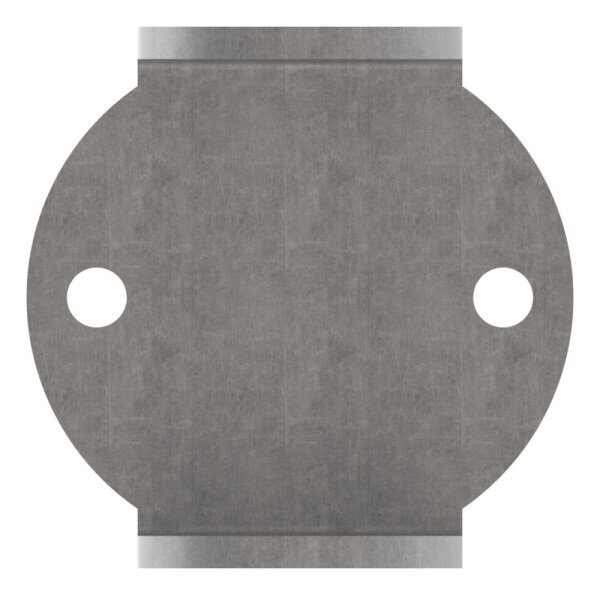 Wandanker für Geländerpfosten Ø 42,4, Platte 100x100x6mm 2 Bohrungen 11mm, Wandabstand 40mm