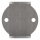 Wandanker für Geländerpfosten Ø 42,4, Platte 100x100x6mm 2 Bohrungen 11mm, Wandabstand 40mm