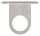 Wandanker für Geländerpfosten Ø 42,4, Platte 100x100x6mm 2 Bohrungen 11mm, Wandabstand 40mm