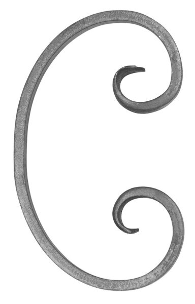 C-Schnecke 16x8mm, glatt, H: 125mm, B: 205mm