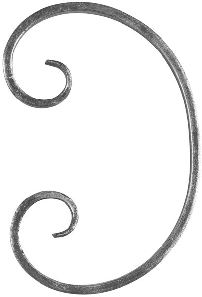 C-Schnecke 16x8mm, glatt, H: 165mm, B: 250mm