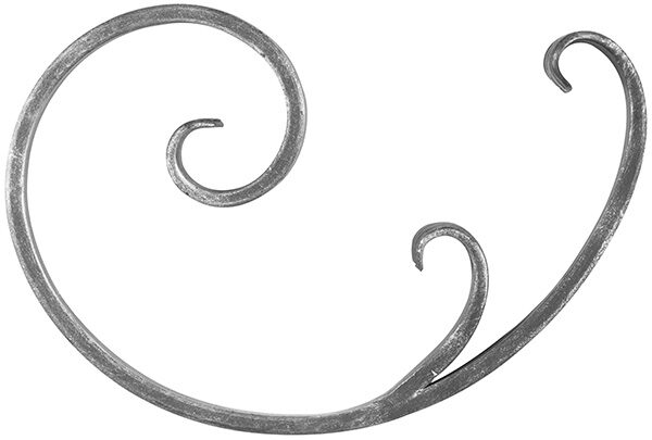 C-Schnecke 16x8mm, glatt, H: 275mm, B: 180mm, einseitig