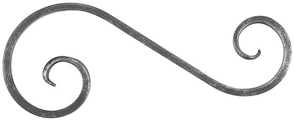 S-Schnecke 16x8mm, glatt, H: 320mm, B: 130mm