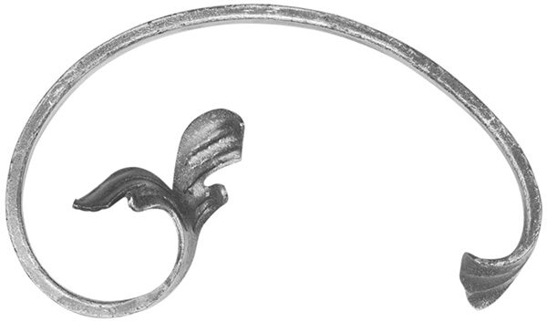 Leichtbarock-Element 12x5mm, glatt, H: 160mm, B: 95mm, RE