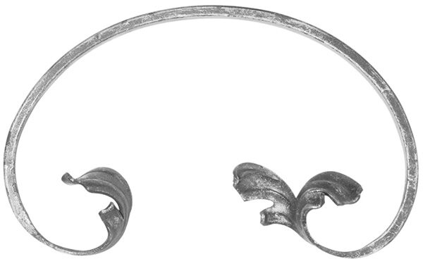 Leichtbarock-Element 12x5mm, glatt, H: 190mm, B: 110mm, LI