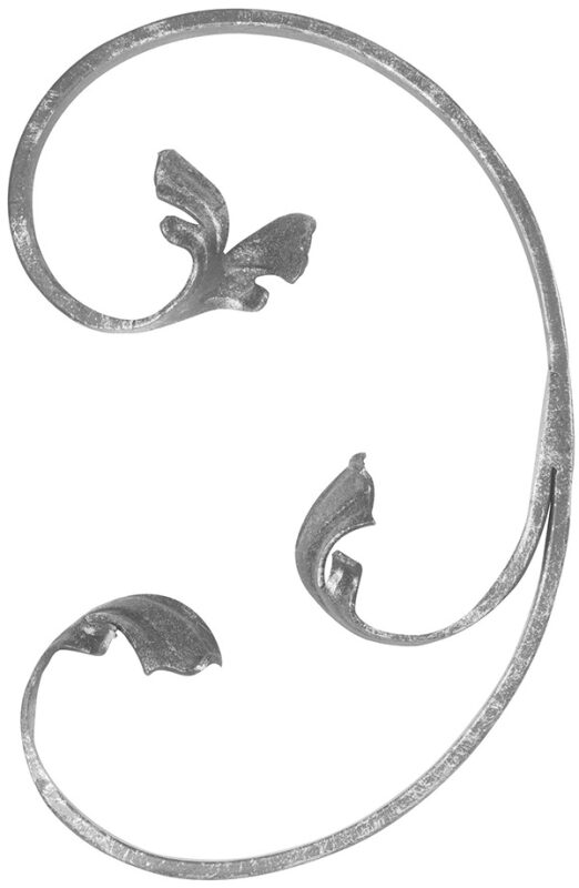 Leichtbarock-Element 12x5mm, glatt, H: 220mm, B: 150mm, LI