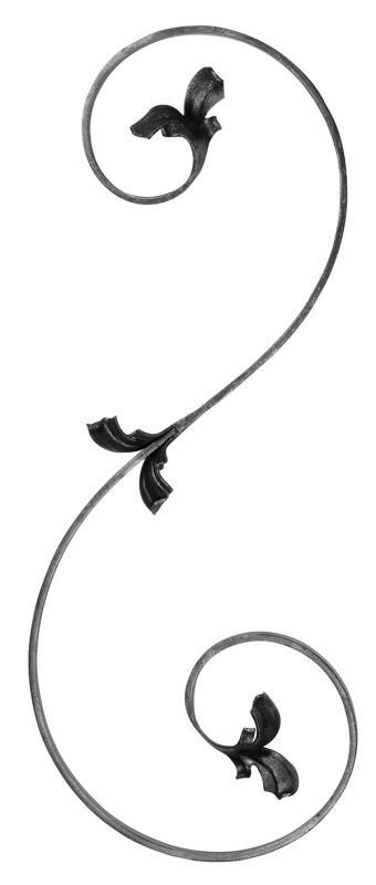 Leichtbarock-Element 12x5mm, glatt, H: 530mm, B: 210mm, LI