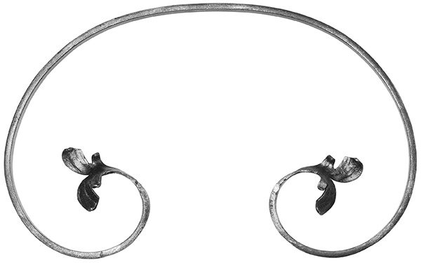 Leichtbarock-Element 12x5mm, glatt, H: 315mm, B: 200mm