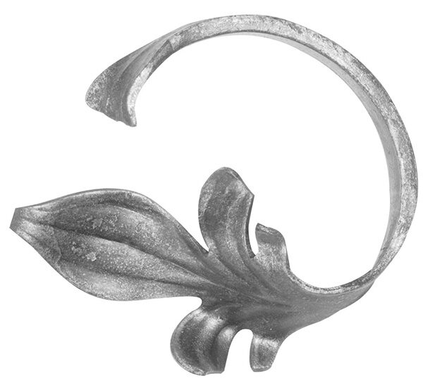 Leichtbarock-Ansatz 12x5mm, glatt, H: 110mm, B: 120mm, LI