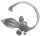 Leichtbarock-Ansatz 12x5mm, glatt, H: 110mm, B: 120mm, LI