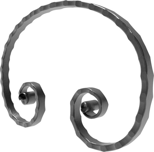 Meisterbarock C-Schnörkel 16x8mm, gehämmert, H:...