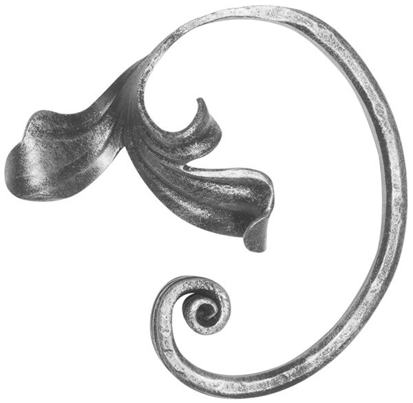 Meisterbarock C-Schnörkel 16x8mm, gehämmert,...