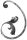 Meisterbarock C-Schnörkel 16x8mm, gehämmert, mit Blatt, H: 200mm, B: 130mm, RE